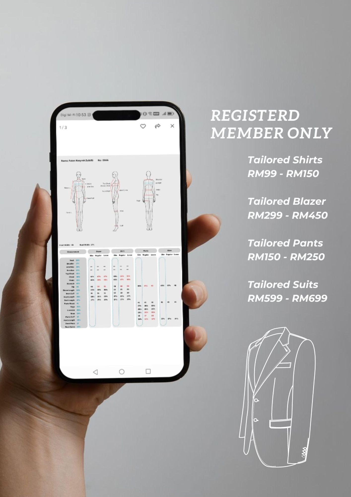 affordable suits and promotion suit RM699 in Singapore